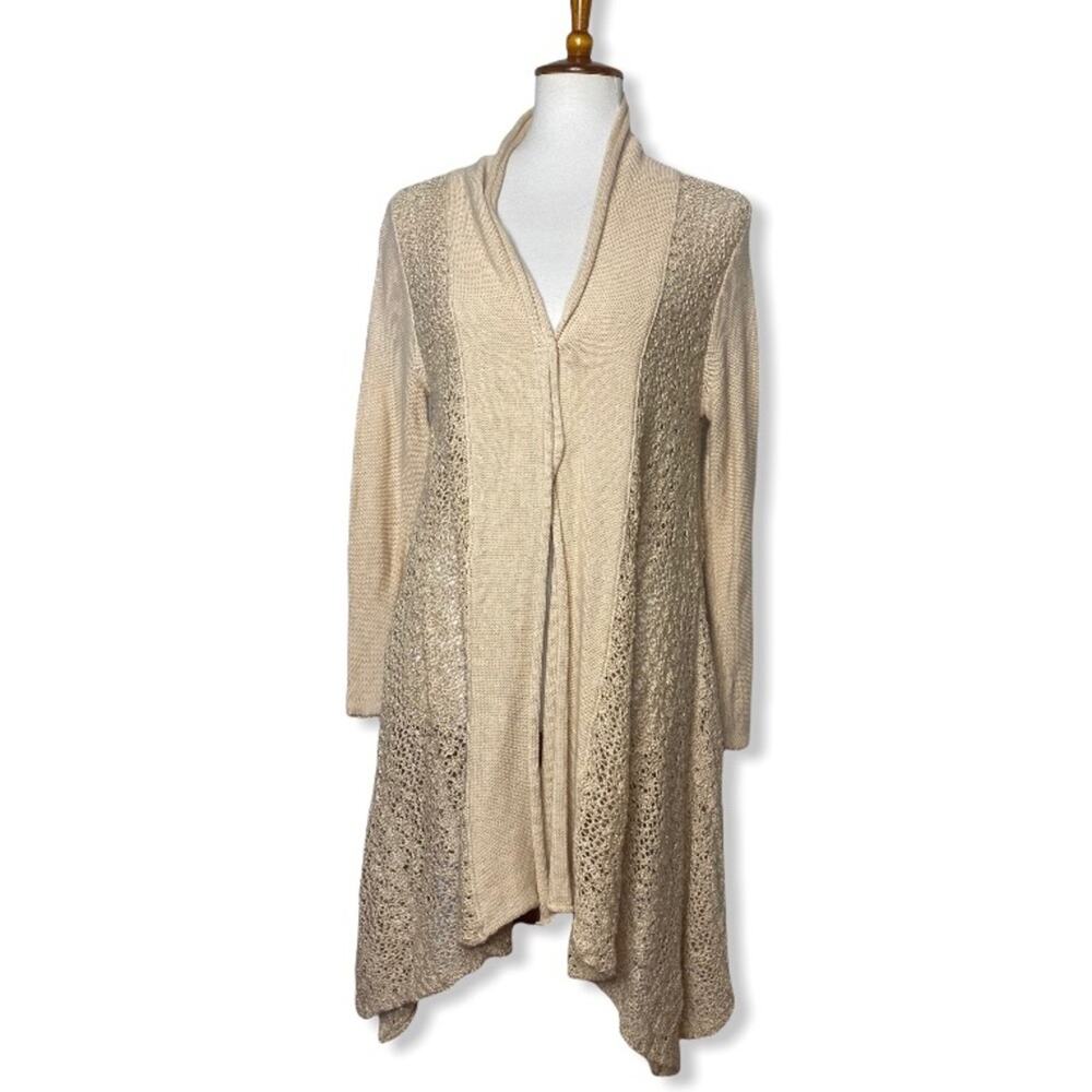 Umgee Cream Long Cardigan